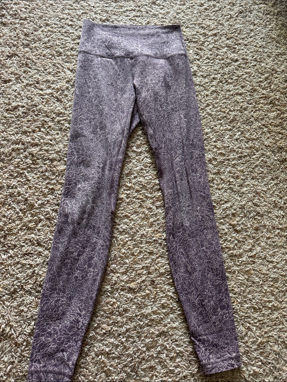 lululemon athletica Purple Floral-Print Leggings